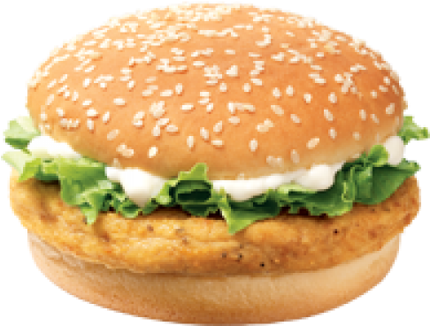 Classic Chicken Burger PNG