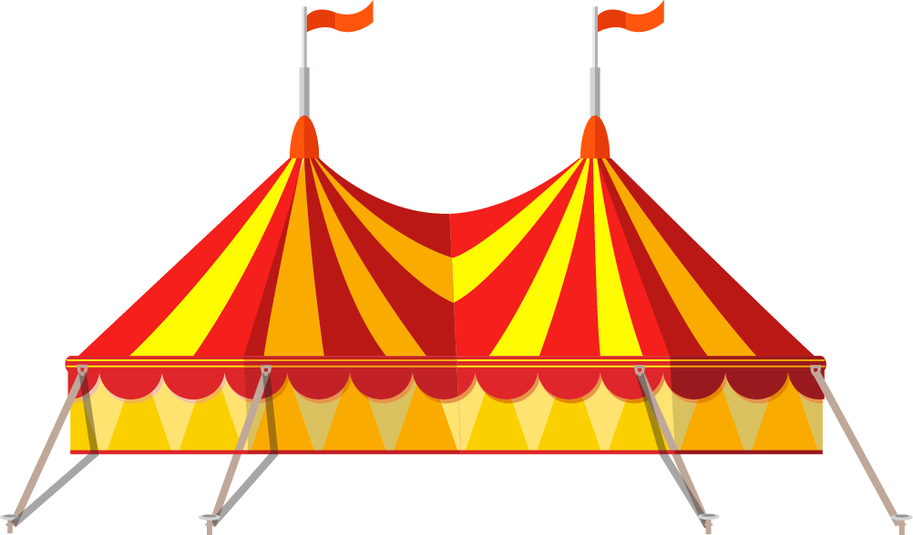 Classic Circus Tent Illustration PNG