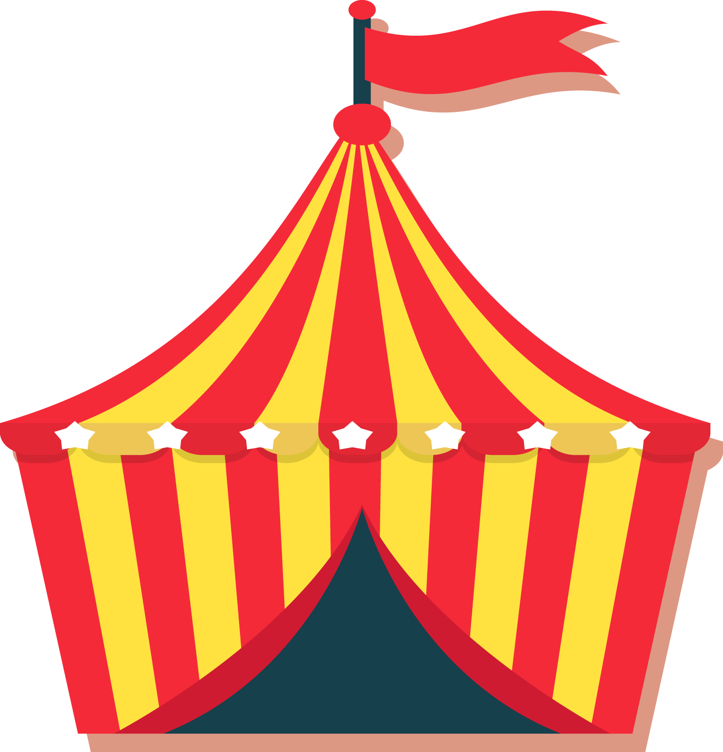 Classic Circus Tent Illustration PNG