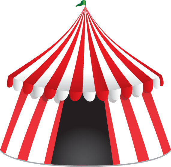 Classic Circus Tent Illustration PNG