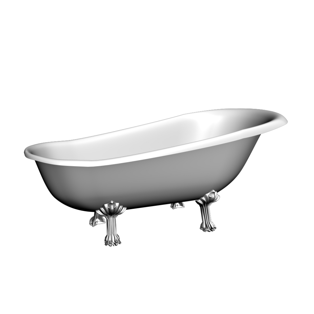 Classic Clawfoot Bathtub PNG
