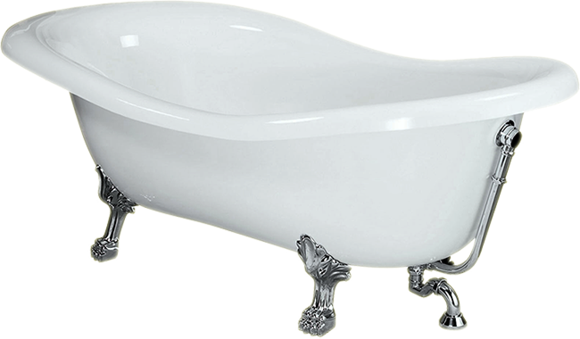 Classic Clawfoot Bathtub PNG