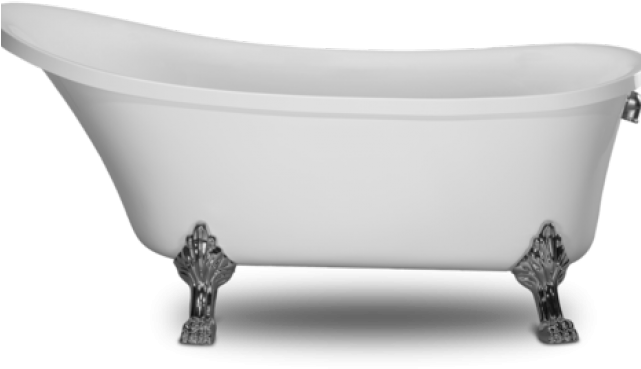 Classic Clawfoot Bathtub Isolated PNG