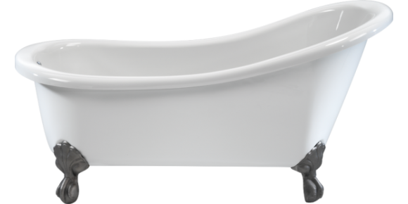 Classic Clawfoot Bathtub PNG