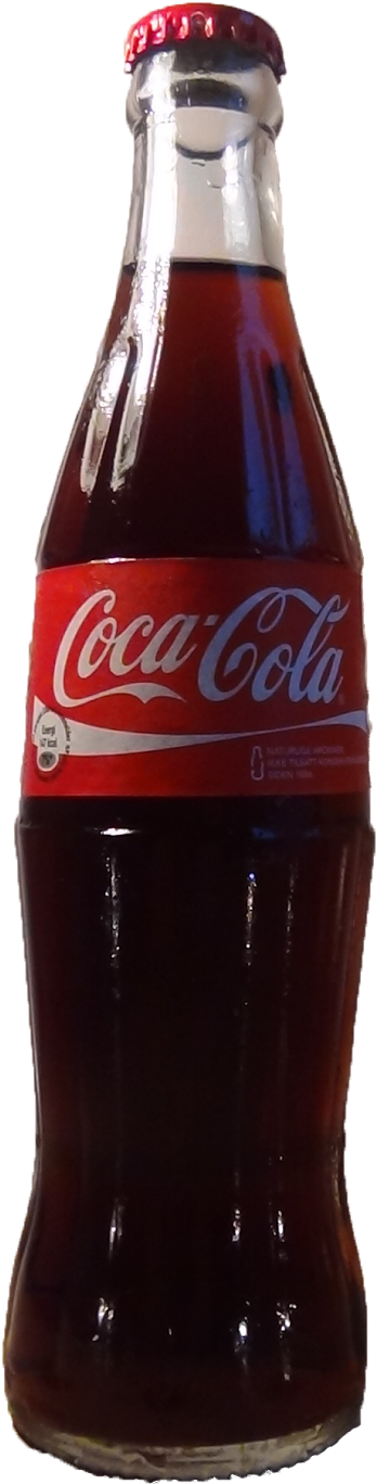 Classic Coca Cola Glass Bottle PNG