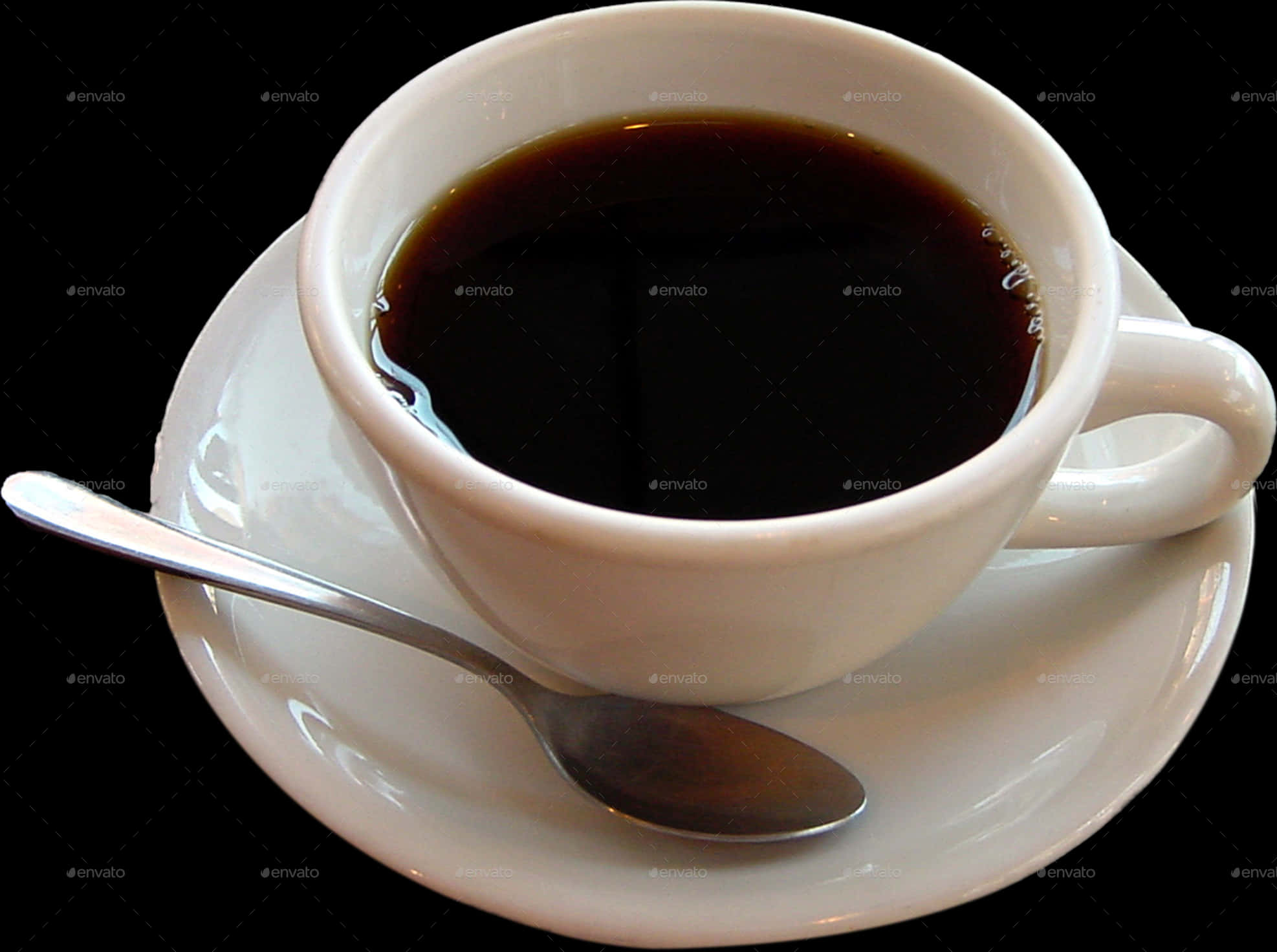Classic Coffee Cup With Spoon PNG
