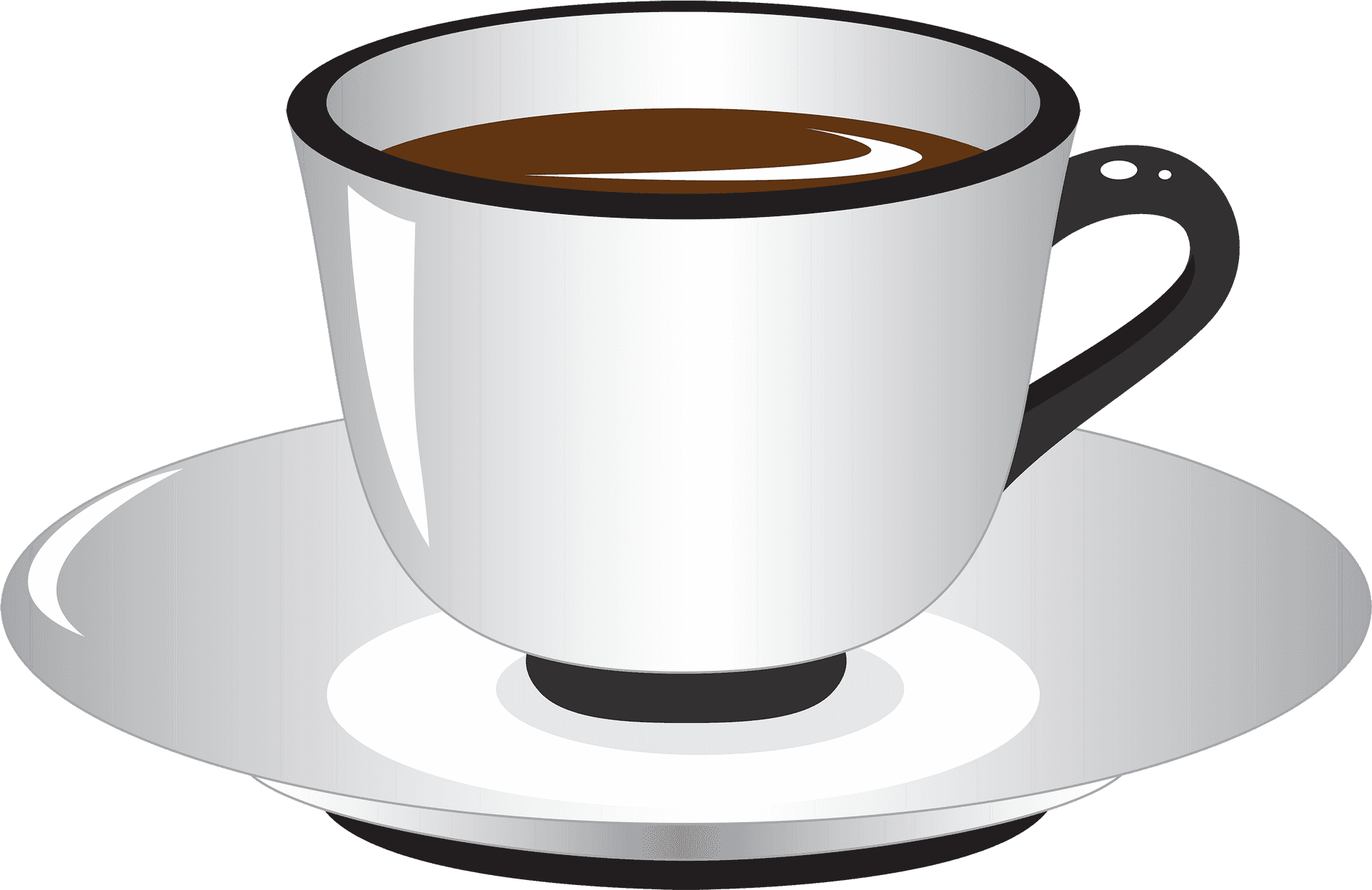 Classic Coffee Mugon Saucer PNG