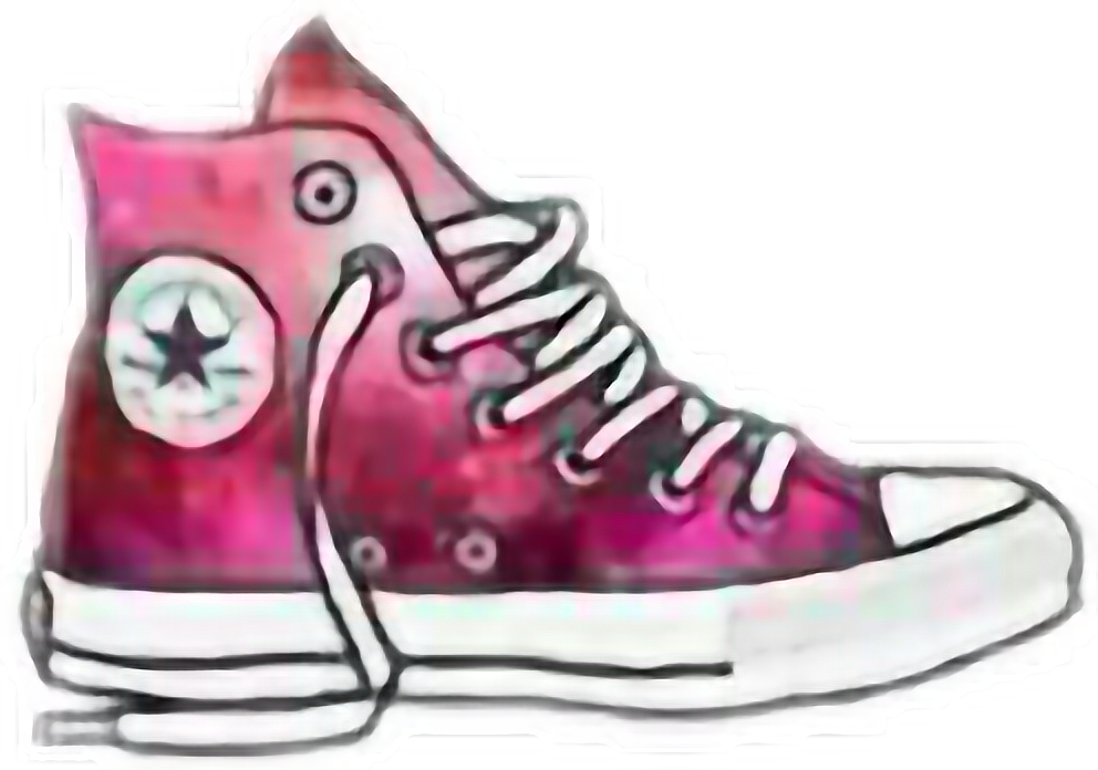 Classic Converse Sneaker Artistic Rendering PNG