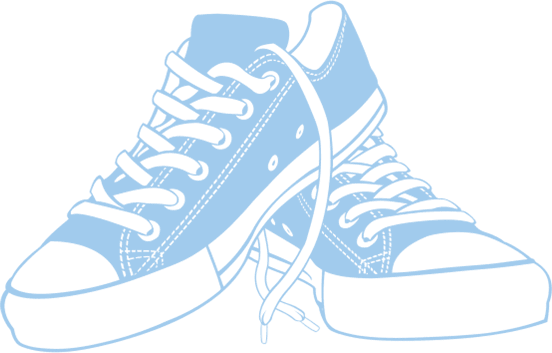 Classic Converse Sneakers Line Art PNG