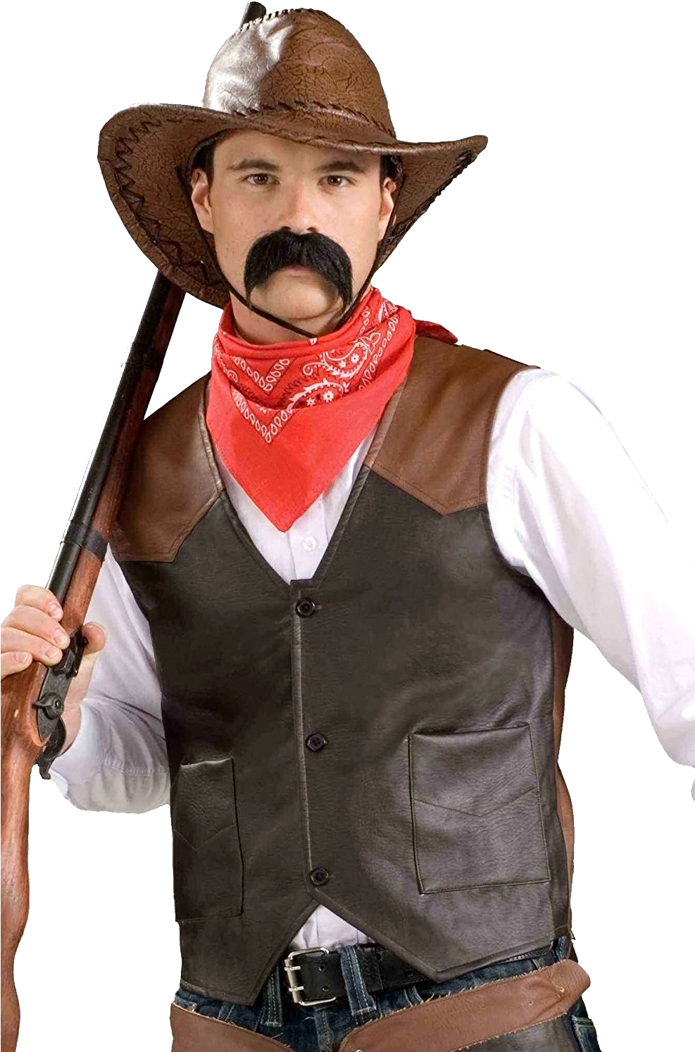 Classic Cowboy Posewith Rifle PNG