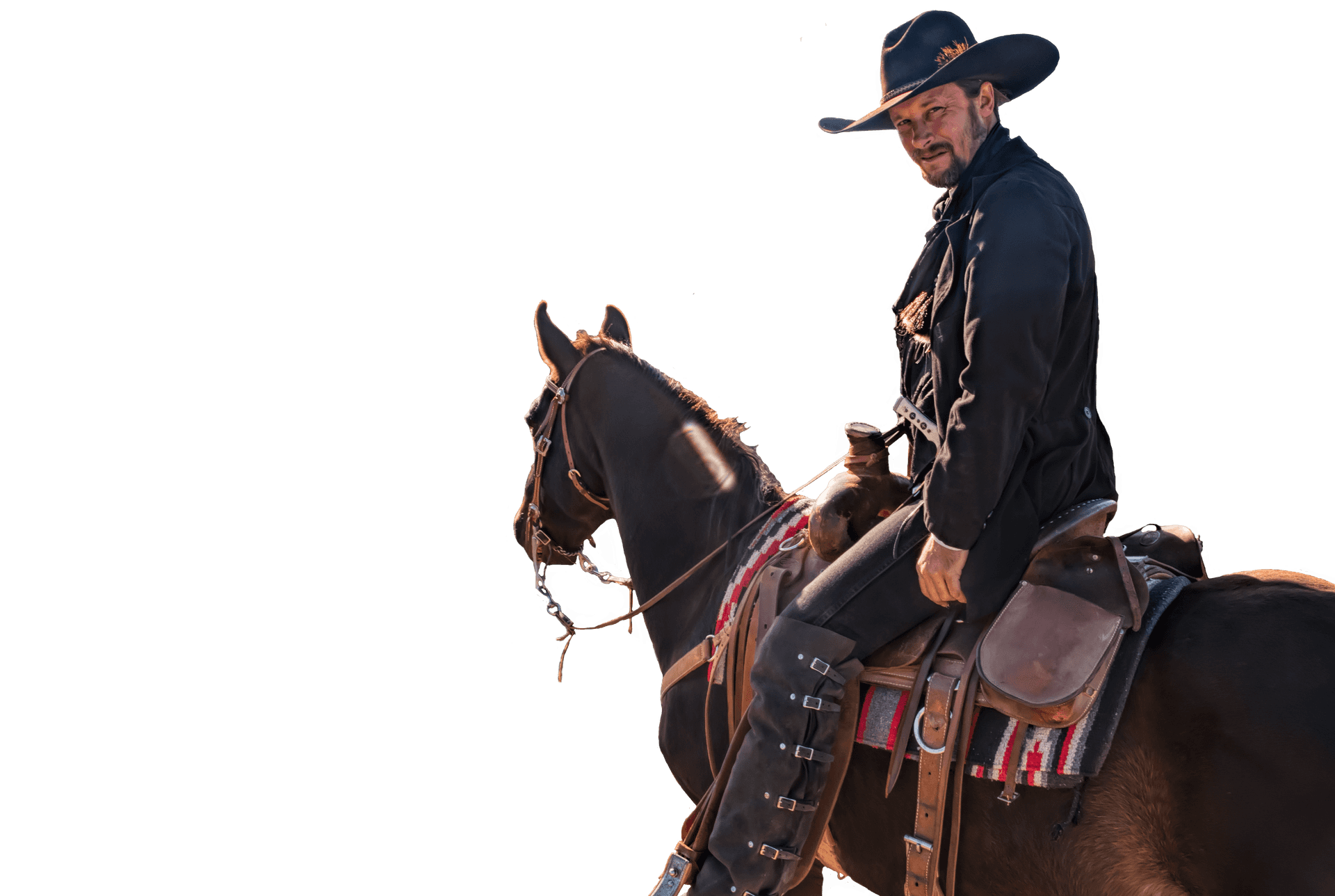 Classic Cowboyon Horseback PNG