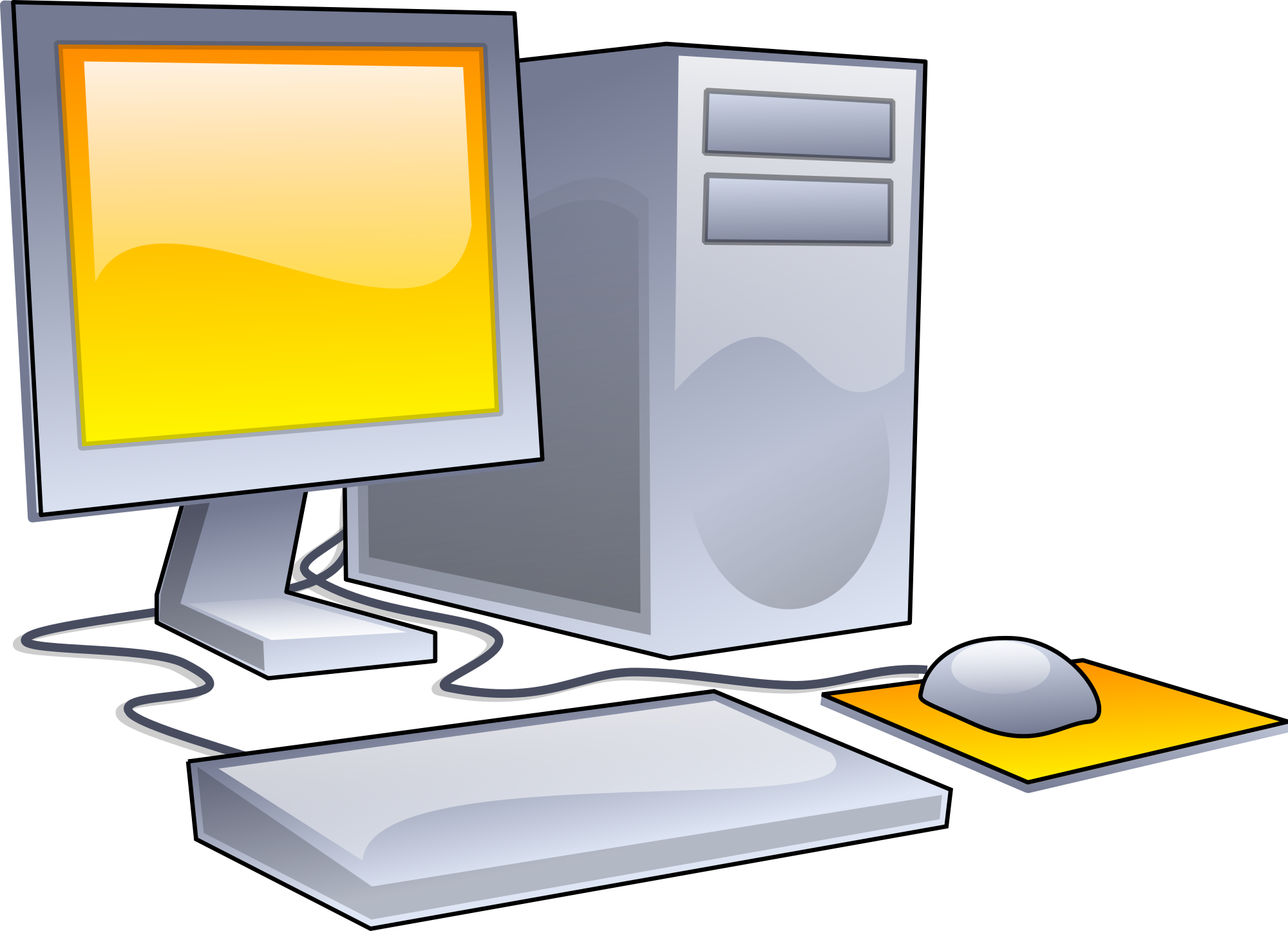 Classic Desktop Setup PNG