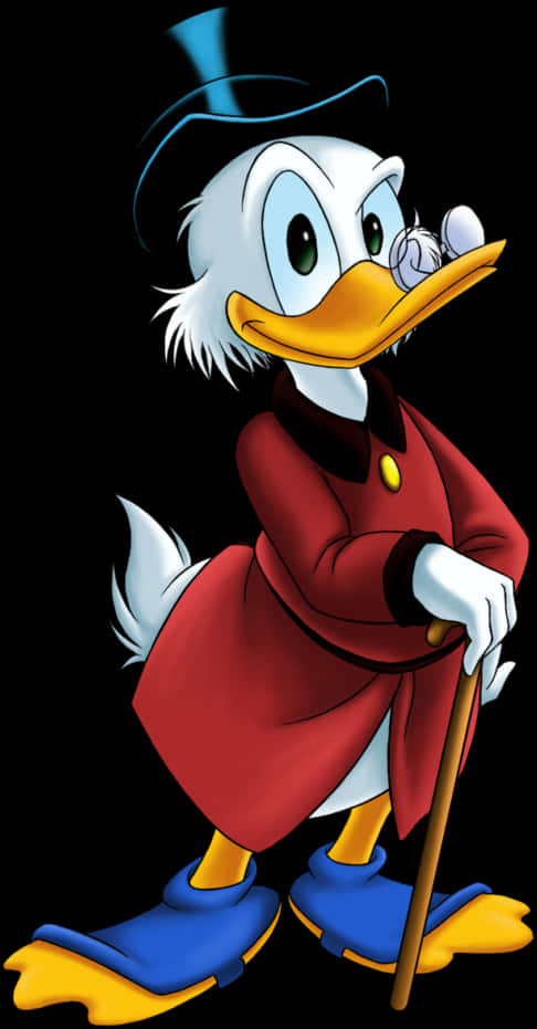 Classic Disney Duck Character PNG