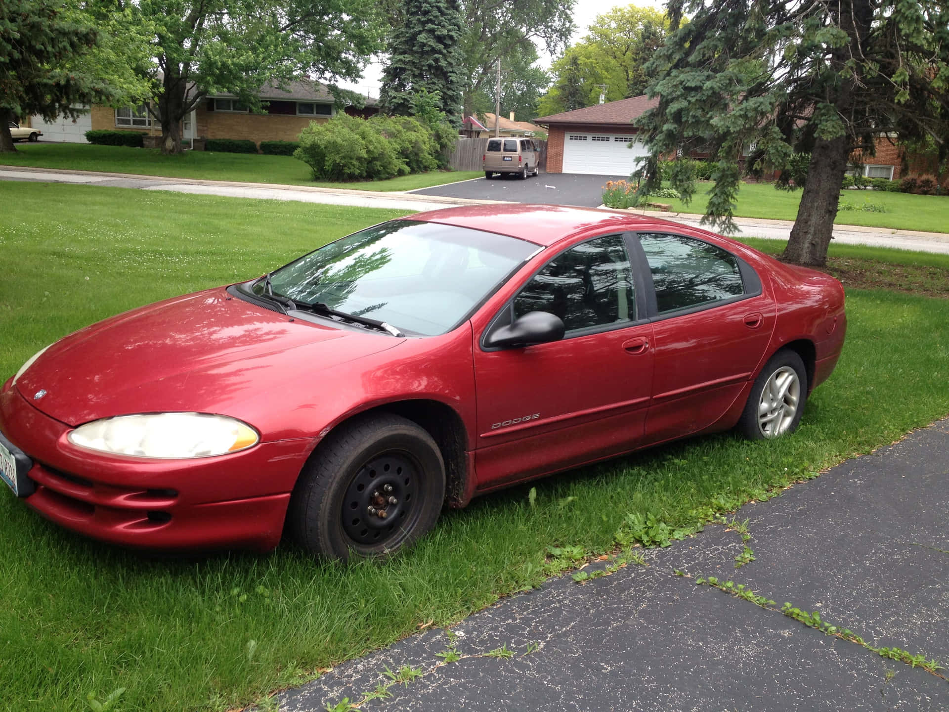 Classic Dodge Intrepid On The Road Wallpaper