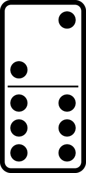 Classic Domino Tile Three Six PNG