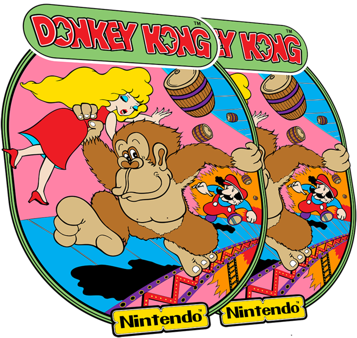 Classic Donkey Kong Arcade Artwork PNG