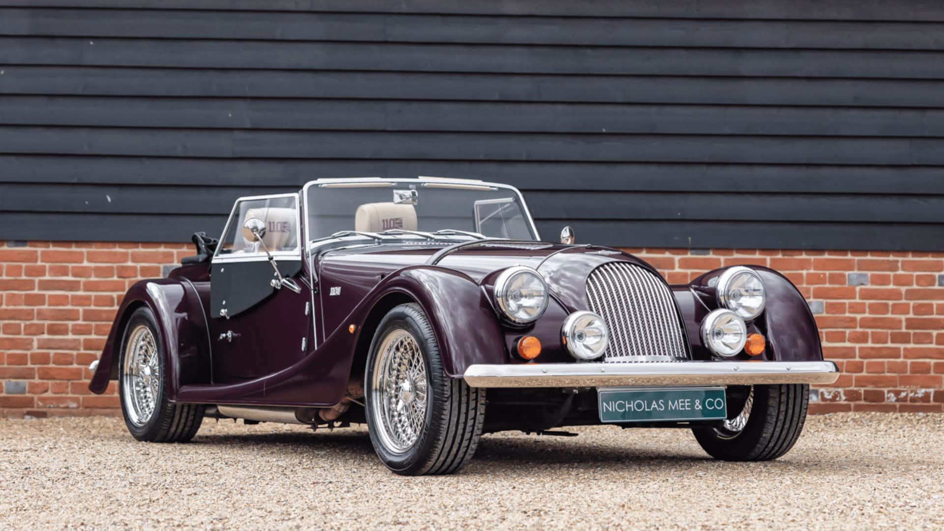 Classic Elegance - Morgan Roadster On The Road Wallpaper