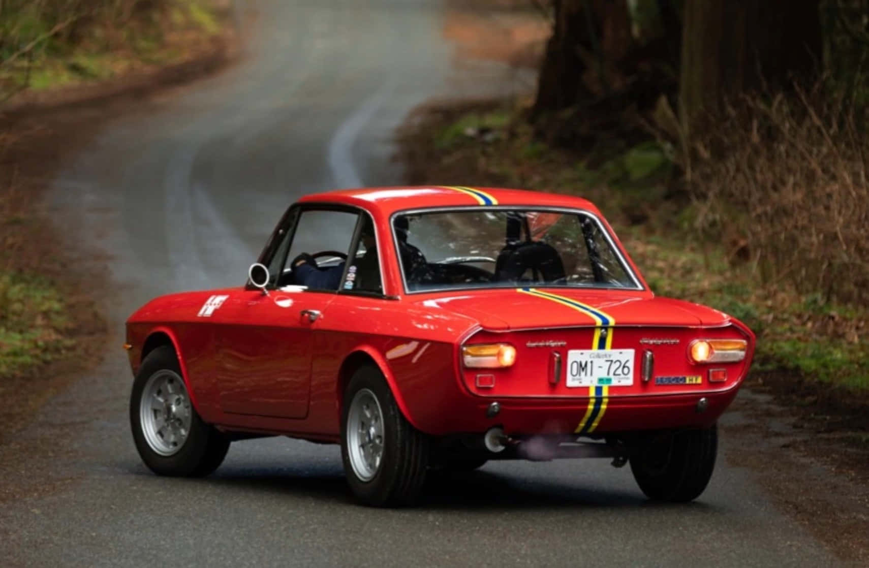 “classic Elegance: The Lancia Fulvia In Its Natural Habitat” Wallpaper