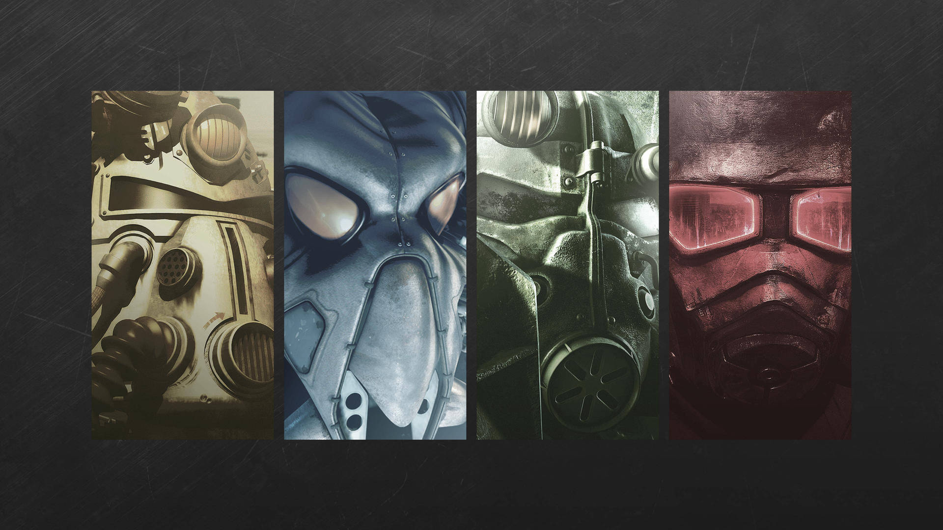 Classic Fallout Armor Quadruple Collage