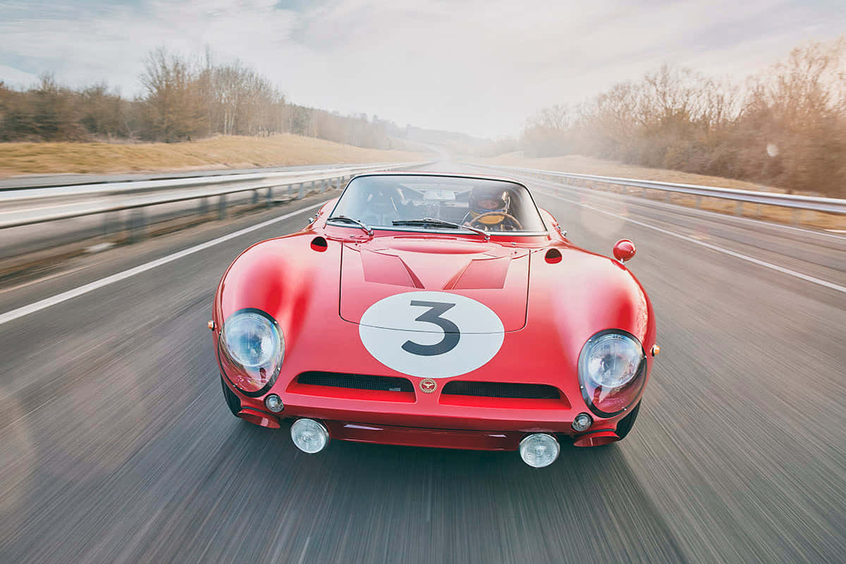 'Feel the power of a Classic Ferrari.' Wallpaper