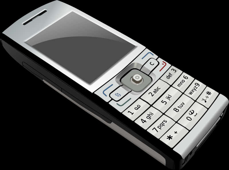 Classic Flip Phone Vector Illustration PNG