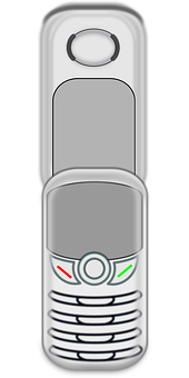 Classic Flip Phone Vector Illustration PNG