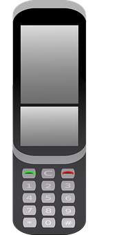 Classic Flip Phone Vector PNG