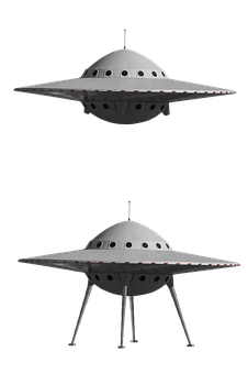 Classic Flying Saucer U F O PNG