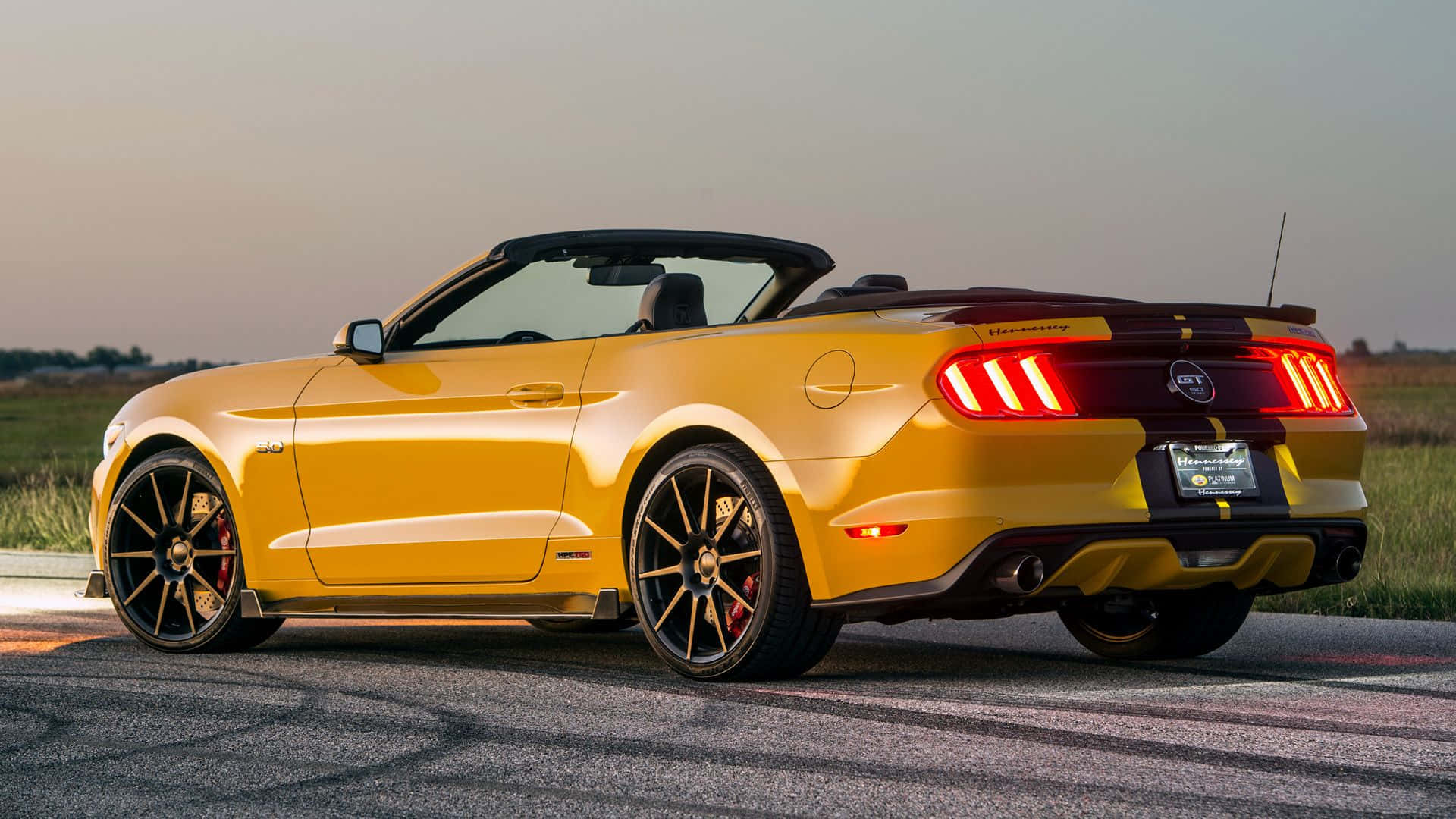 "classic Ford Mustang Gt Convertible In Action" Wallpaper