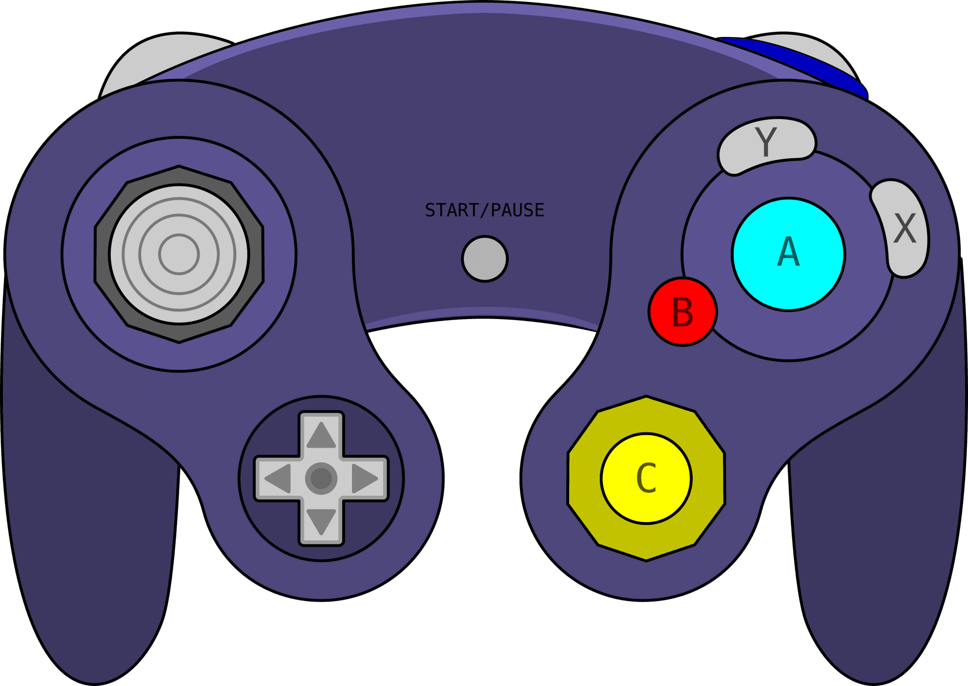 Classic Game Controller Illustration PNG