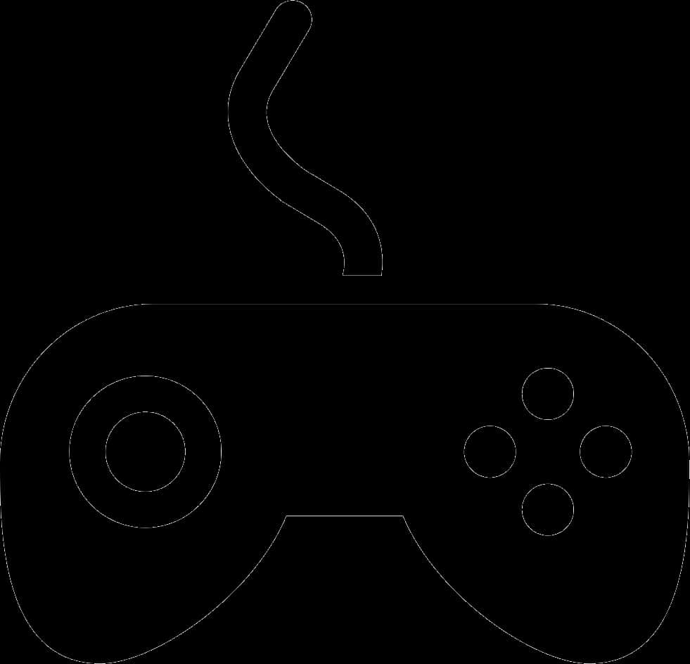 Classic Game Controller Outline PNG