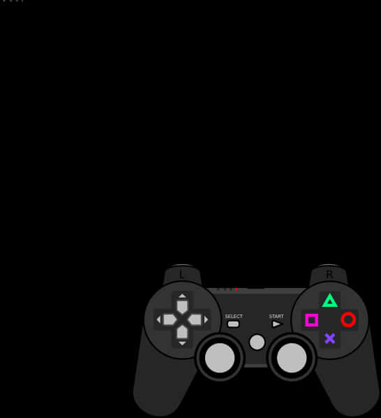 Classic Game Controller Silhouette PNG