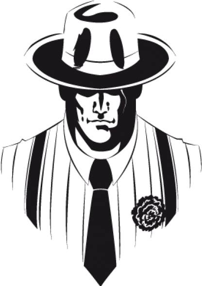 Classic Gangster Silhouette PNG