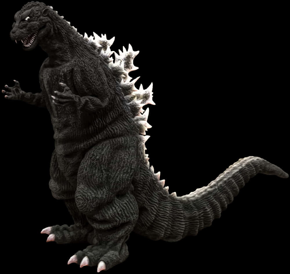 Classic Godzilla Figure Isolated PNG