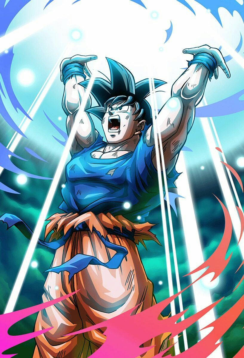 Classic Goku With Spirit Bomb Wallpaper