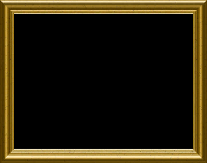 Classic Golden Photo Frame PNG
