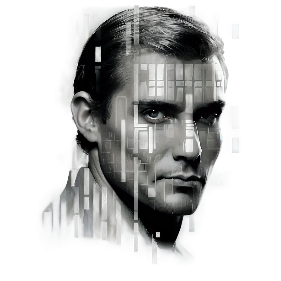 Classic Grayscale Portrait Png Vxh PNG