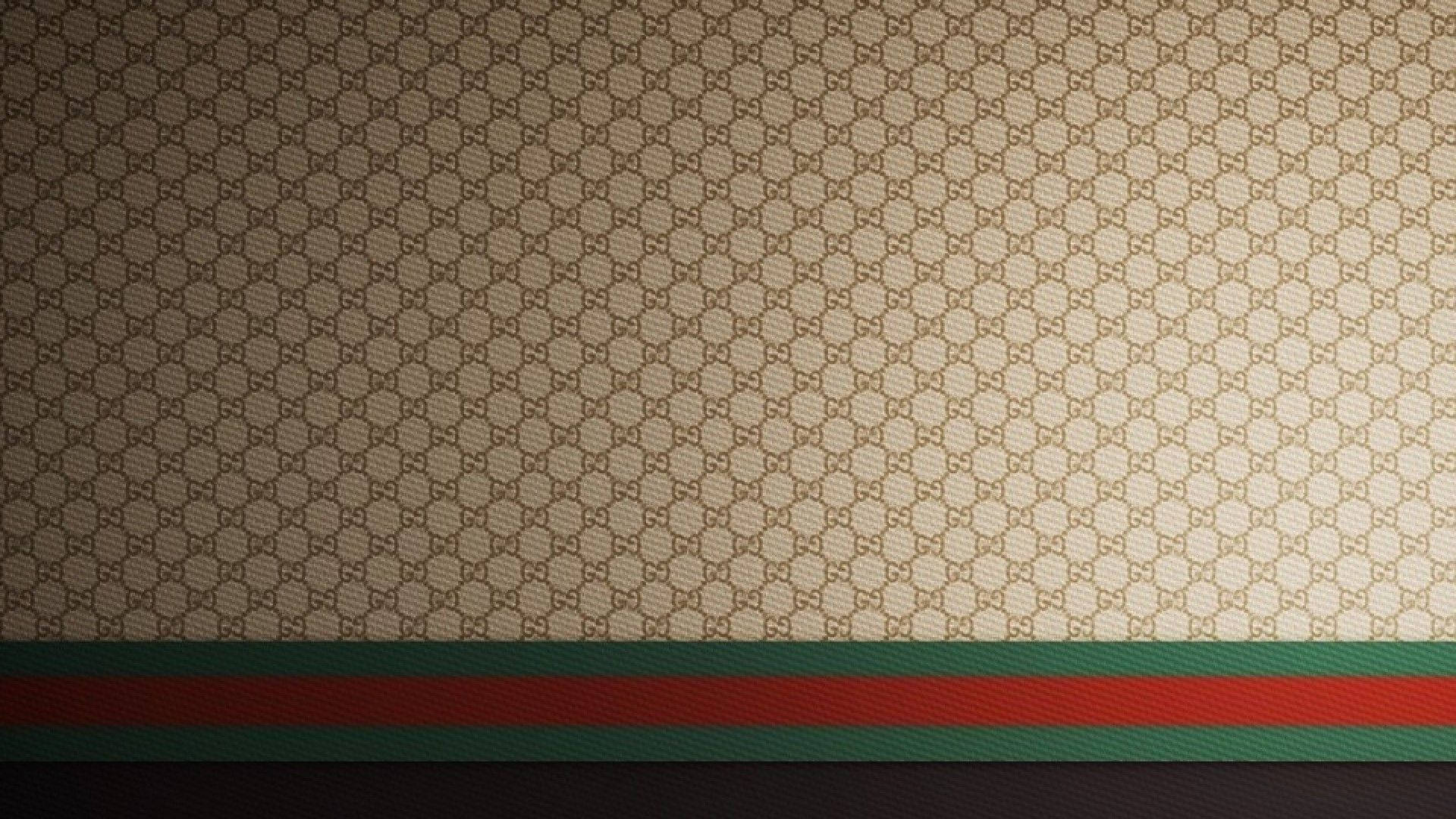 Padrãoclássico De Logo De Designer Gucci. Papel de Parede