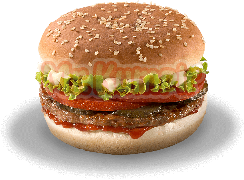 Classic Hamburgerwith Sesame Seed Bun PNG