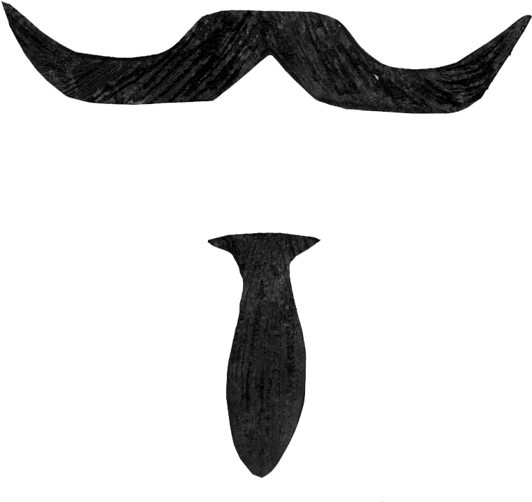 Classic Handlebar Moustacheand Goatee Illustration PNG