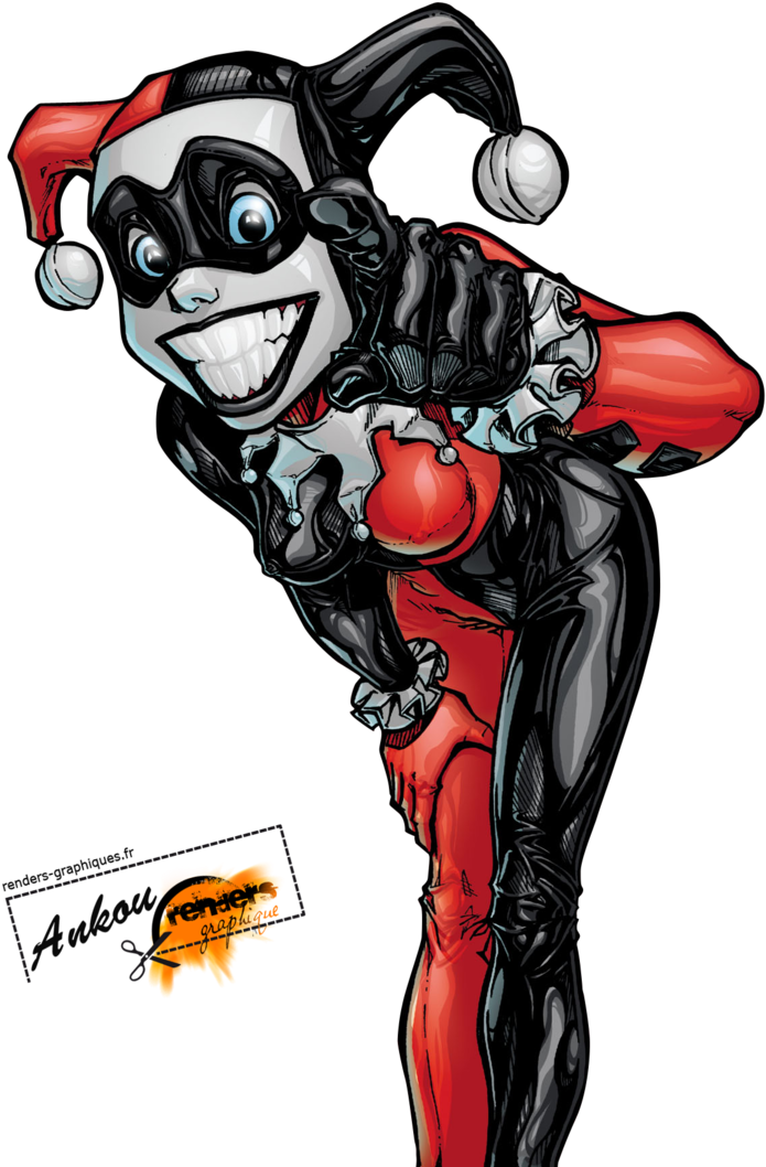 Classic Harley Quinn Animated Artwork PNG