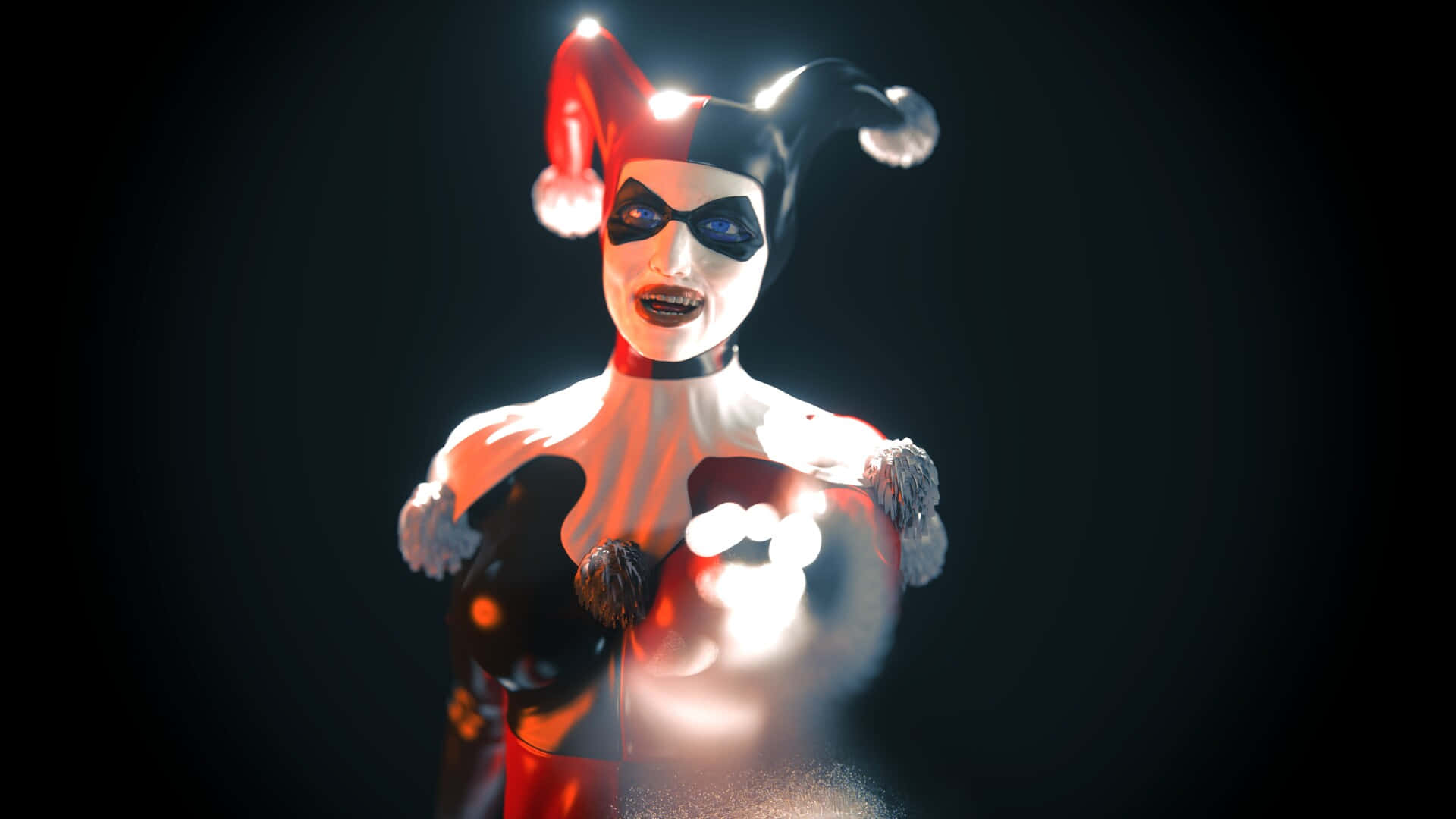 Klassieke Harley Quinn Portret Achtergrond