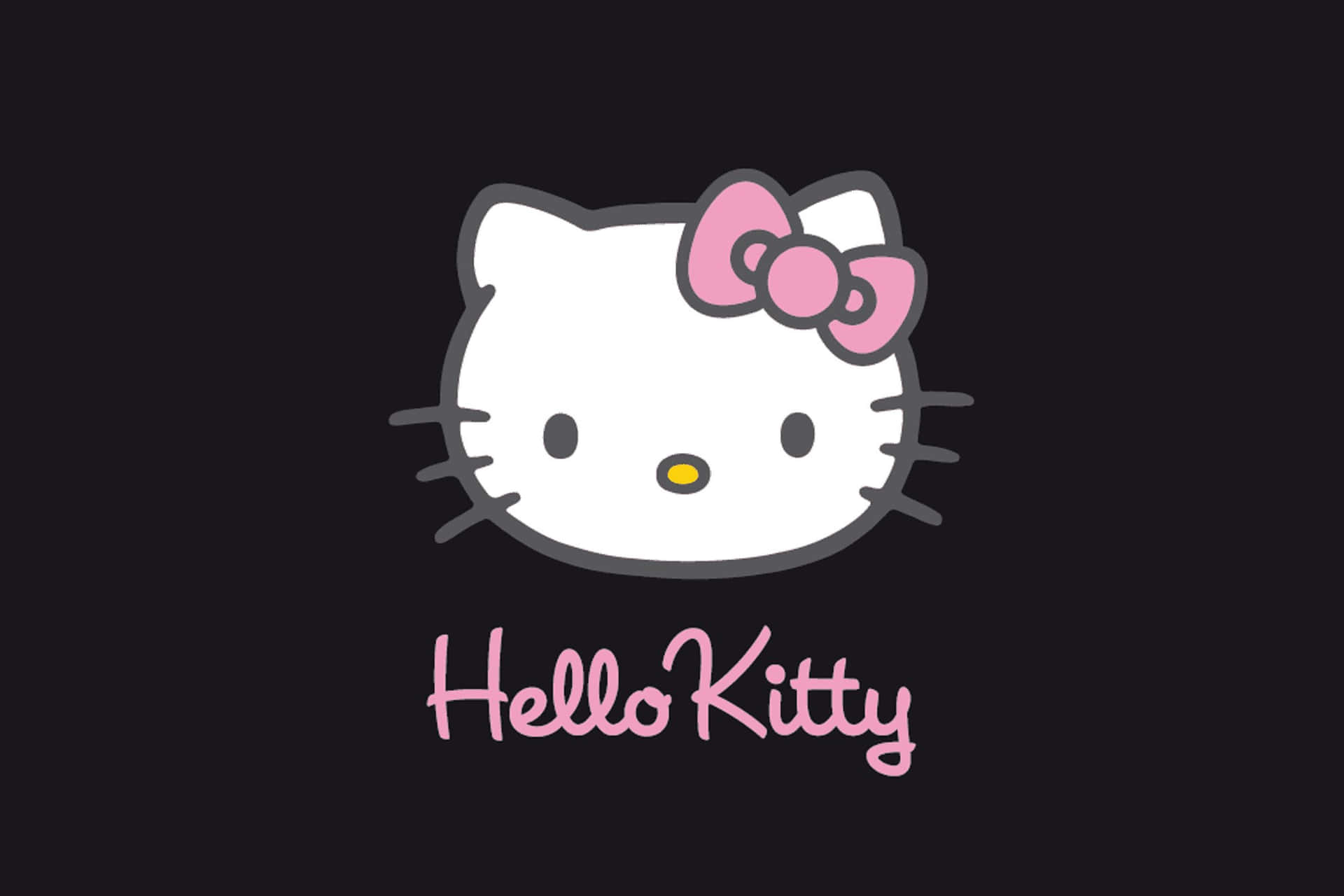 Classic Hello Kitty Logo Wallpaper