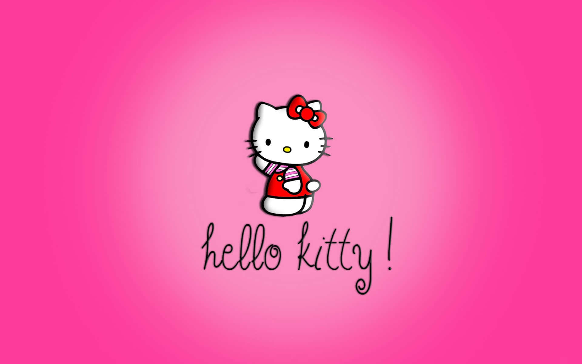 Classic Hello Kitty Pink Background Wallpaper