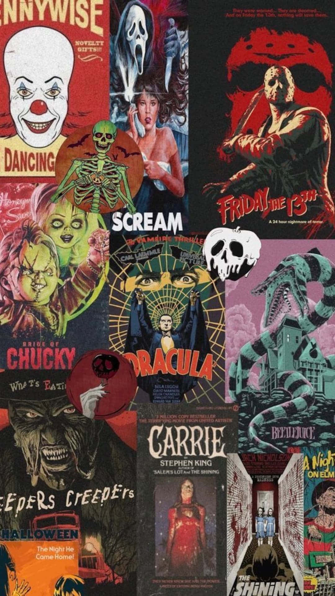 Classic Horror Movie Collage Wallpaper