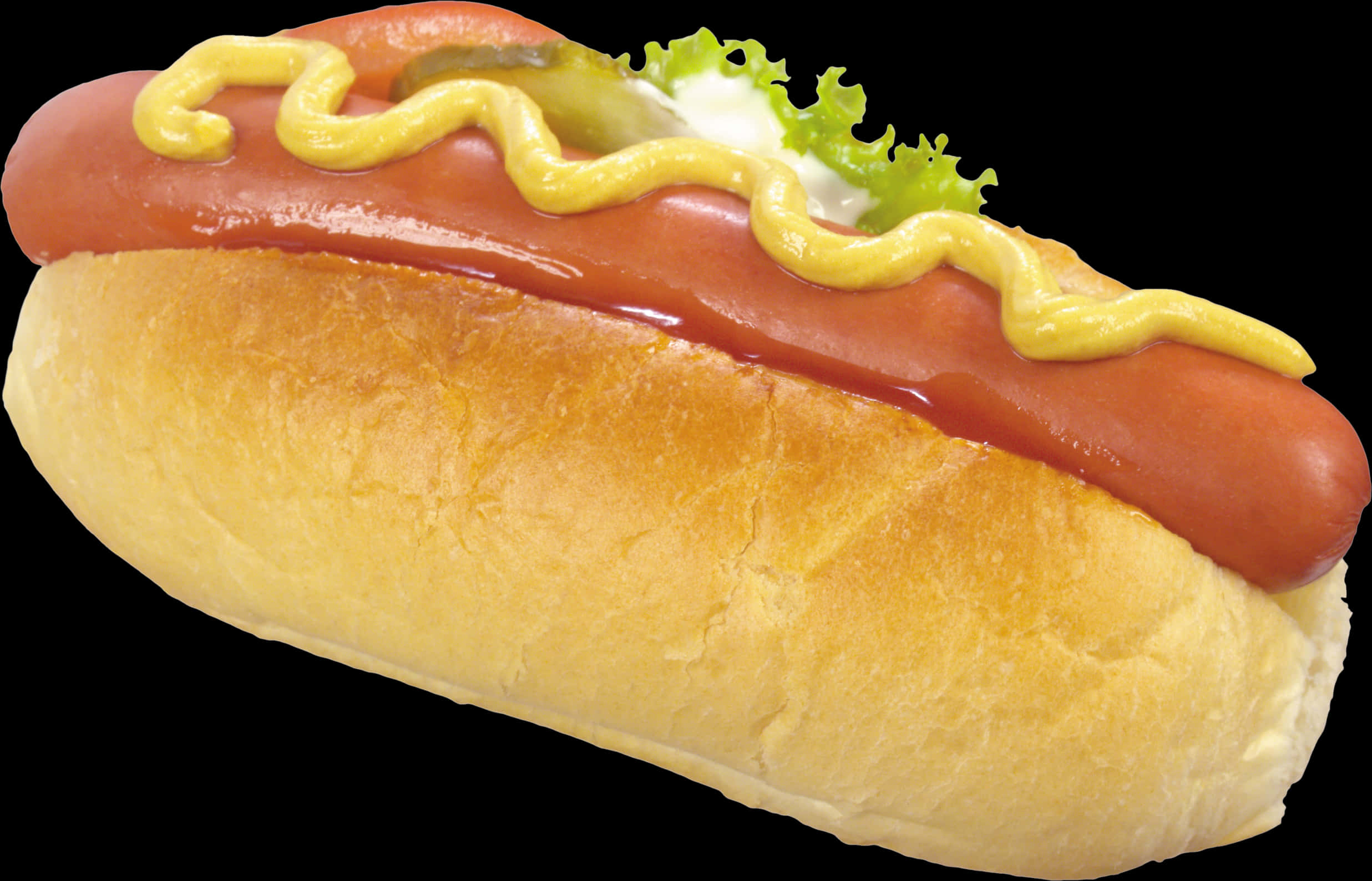 Classic Hot Dogwith Mustard PNG