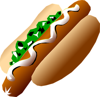 Classic Hotdog Illustration PNG