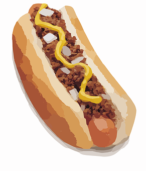 Classic Hotdog Illustration PNG