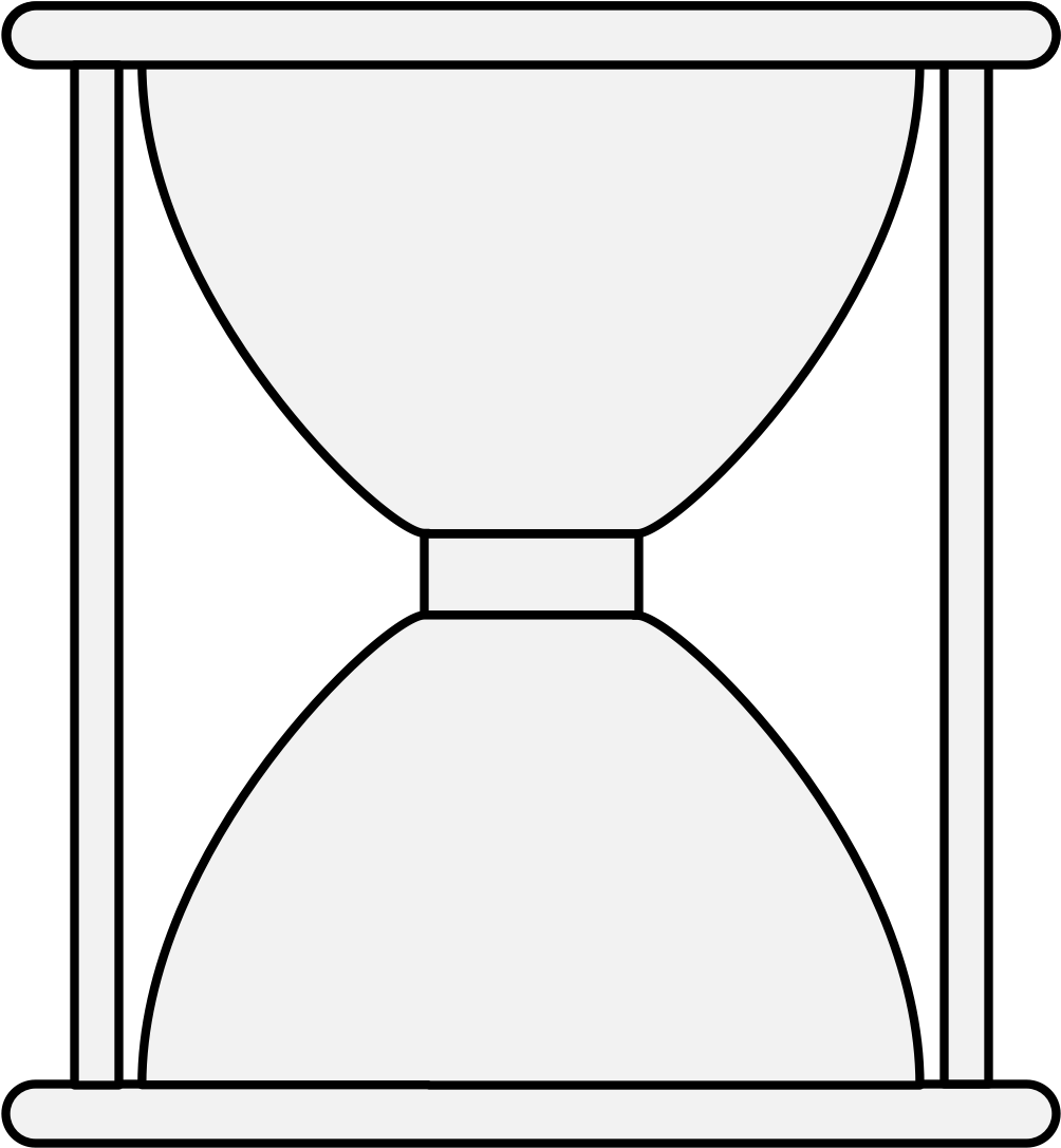 Classic Hourglass Outline PNG