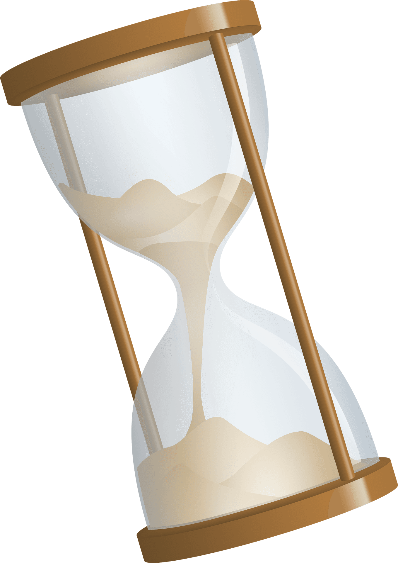 Classic Hourglass Vector Illustration PNG